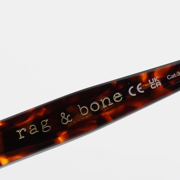 Rag & Bone RNB1078/S 0086 HA Sunglasses Havana Geometric Frame, Brown Lenses - Picture 7 of 8